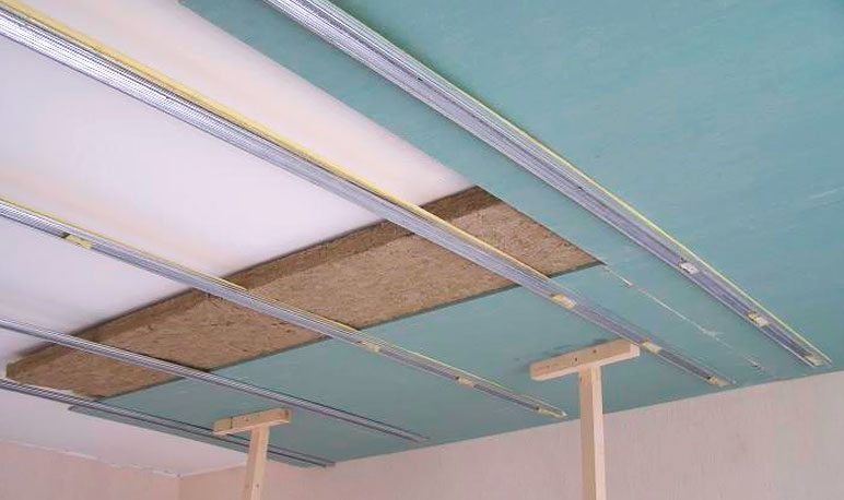 каркасная шумоизоляция потолка современными материалами